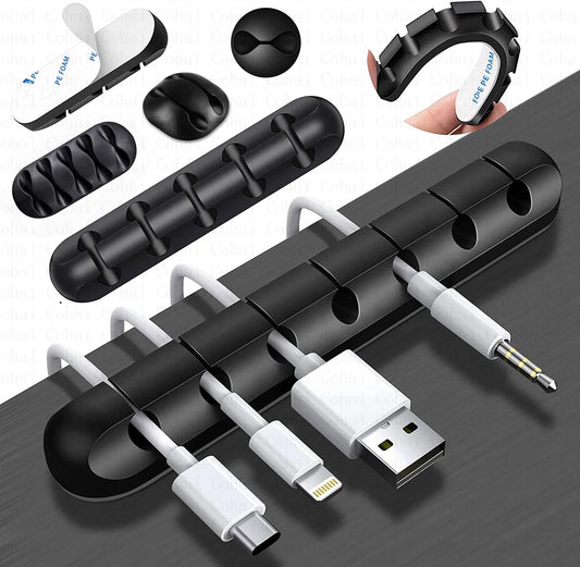 Cable Organizer Silicone USB Winder Desktop Tidy Management Clip Cable Holder For Mouse Headphone Protector Wire Organizer Clamp